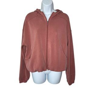 Lululemon Womens 10 Scuba Oversized Full Zip Raspberry Hoodie